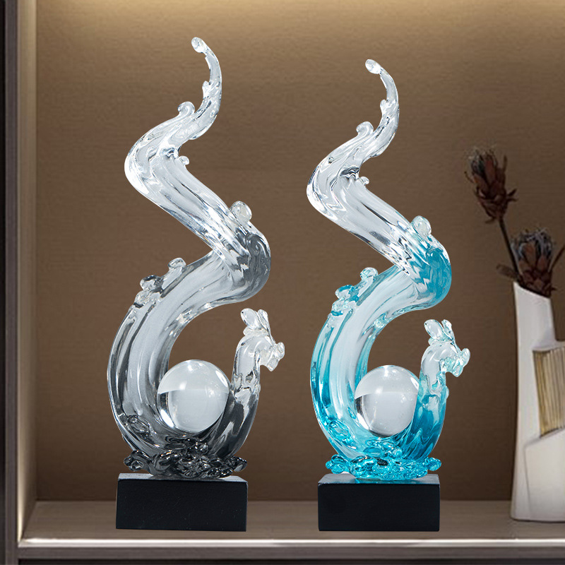 风生水起入户玄关摆件轻奢高档客厅家居电视机柜壁龛创意鹿装饰品