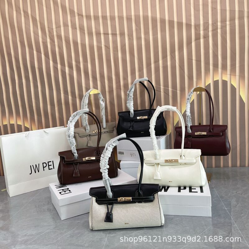 Jw Pei Baguette Bag for Women 2025 New Model Yara Niche Design Lock Buckle Handbag Shoulder Underarm Bag Women's Briefcase Jw Pei Baguette Bag for Women 2025 New Model Yara Niche Design Lock Buckle Handbag Shoulder Underarm Bag Women's Briefcase
