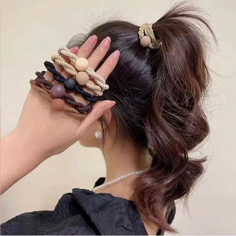 高弹力麻花头绳女生2025新款马尾皮筋女扎头发圈耐用皮套头饰发绳|undefined