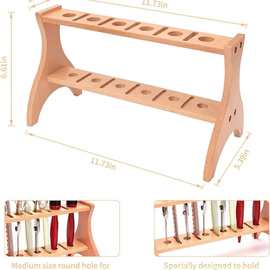 木质理发店造型用品浴室吹风机实木收纳支架理发梳子整理架