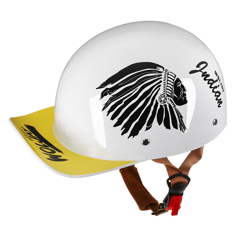 Jiarui Dot Retro Helmet Inner Mirror Motorcycle Helmet Men's and Women's Lightweight Motorcycle Amazon Soldier Helmet Hat