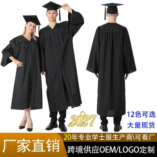 学士服大学生男女毕业季拍照服装高中毕业服礼服学位服帽子批发