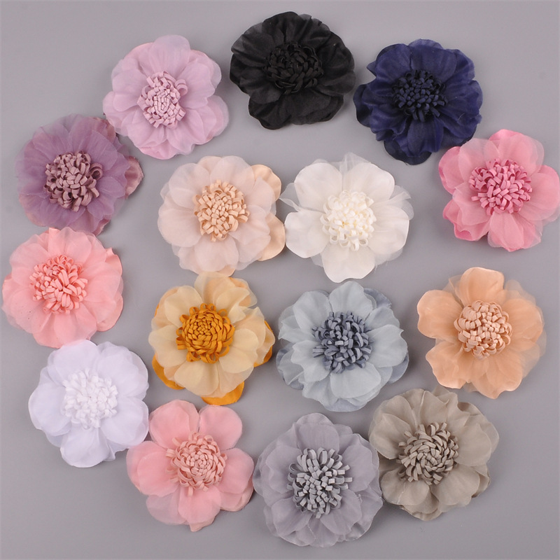 three dimensional shiffon hair accessory handmade