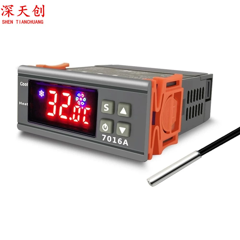 7016A Высокоточный регулятор температуры Морозильный инкубатор контроллер температуры инкубации 30A мощный переключатель контроля температуры