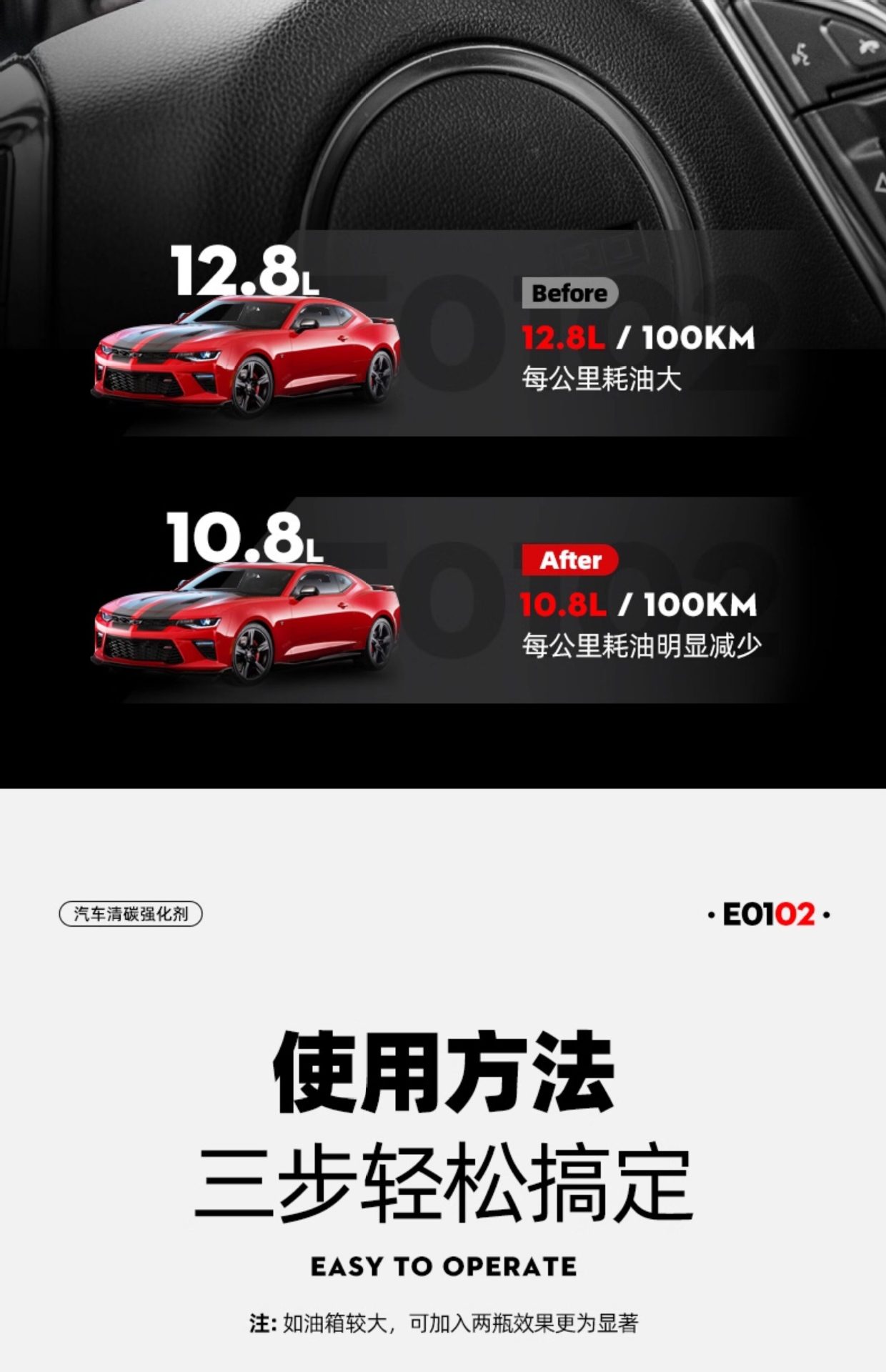 Car Fuel Additive Cleaning Gasoline Additive Engine Cleaning Pea Original Liquid Official Genuine Product for Removing Carbon Deposits