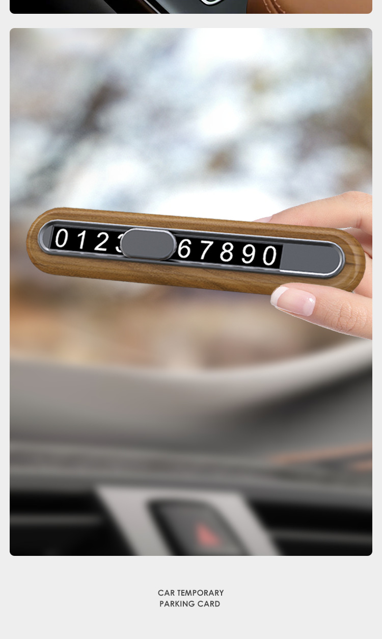 Walnut Mobile Car Number Plate Advanced Sense New Hide Car Number Holder Car Temporary Parking Plate