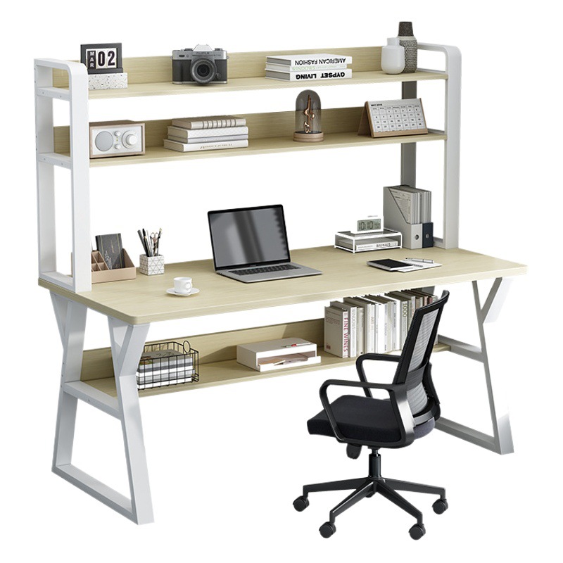 Escritorio hogar niñas dormitorio escritorio de la computadora con rack de almacenamiento escritorio simple casa de alquiler estudio de pared Escritorio de oficina