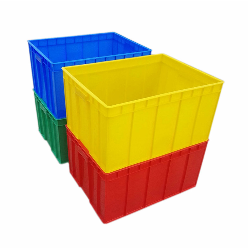 仓库货架周转箱塑料箱物流塑胶箱分类带盖子物料方箱子