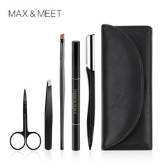 Men's Stainless Steel Razor Comb Scissors Set Beginner's Eyebrow Razor 5-Piece Set Eyebrow Pencil Waterproof Eyebrow Drawing Tool