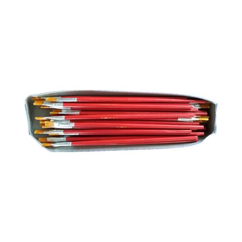 Manufacturer flat head watercolor brush wooden material brush oil painting supplies wholesale oil paint brush oil paint brush tracing pen