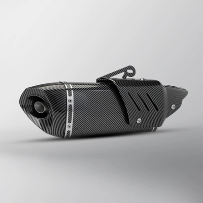 Motorcycle universal exhaust pipe: Motorcycle exhaust pipe - full-car-pattern-imitation-carbon-cover