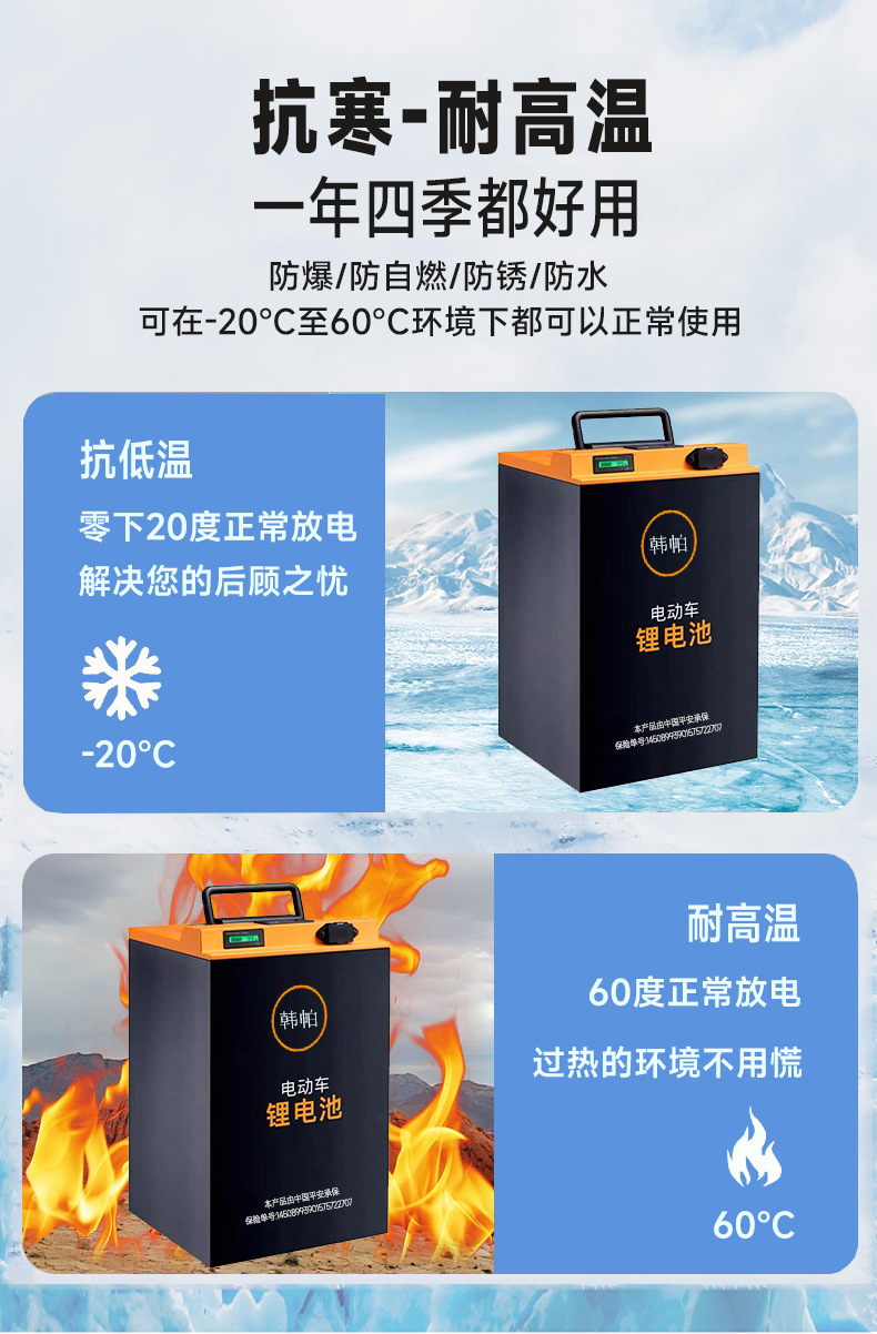 Electric vehicle battery takeaway lithium battery 48V battery tricycle Ningde era full capacity ternary lithium battery