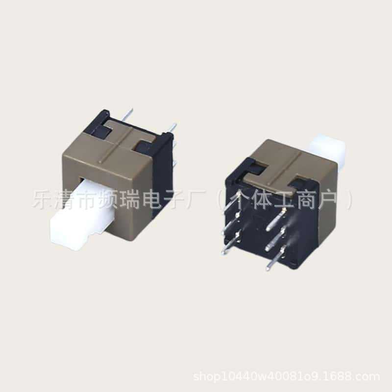 直键开关8.5单排六脚针脚自锁方头按键开关轻触开关琴键开关