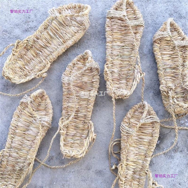 유행 남성용 순수 수제 신발 캐주얼 남성 짠 신발 레트로 향수 대나무 리넨 통기성 여름 짠 샌들