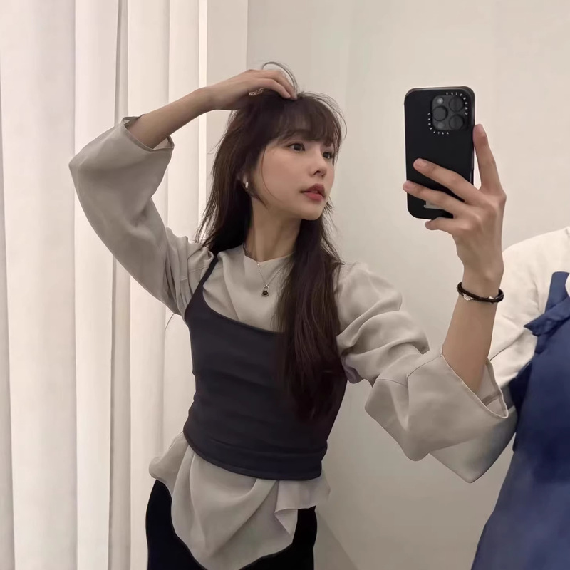 In Stock! Korean Amom*Nto 26Ss Women's Raglan Boat Neck Long-Sleeve Shirt In Stock! Korean Amom*Nto 26Ss Women's Raglan Boat Neck Long-Sleeve Shirt