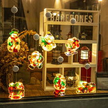 2022聖誕新款吸盤燈櫥窗房間商場裝飾燈led聖誕節燈串節日彩燈串