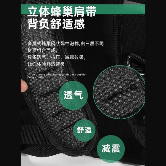 Tiger List Backpack Strong and Durable Backpack Electrician Special Multifunctional Maintenance Bag Canvas Storage Portable