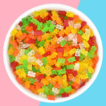 diy树脂配件迷你果冻糖小熊美甲小熊指甲贴饰过家家玩具装饰材料