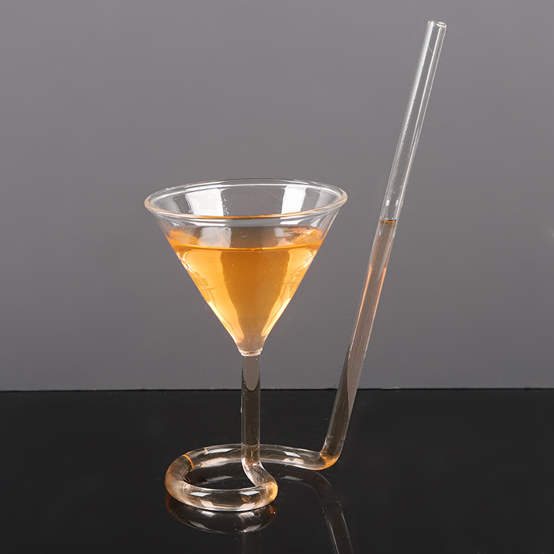 Vaso creativo de cóctel espiral Martini Rotary Red Bar Vaso de cola larga Vampire