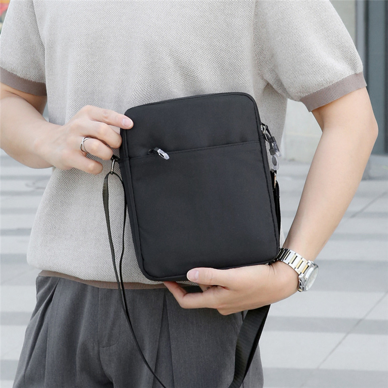 Solid Color Men's Bag with Printable Logo Men's Shoulder Bag Mini Small Square Bag Casual Cross-Body Bag Export Lightweight Mobile Phone Bag Solid Color Men's Bag with Printable Logo Men's Shoulder Bag Mini Small Square Bag Casual Cross-Body Bag Export Lightweight Mobile Phone Bag