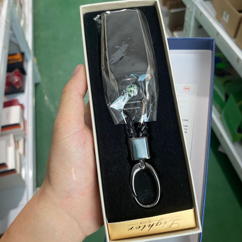 创意功能USB带指南跨境批发充电脉冲双电弧车钥匙扣打火机新款|undefined