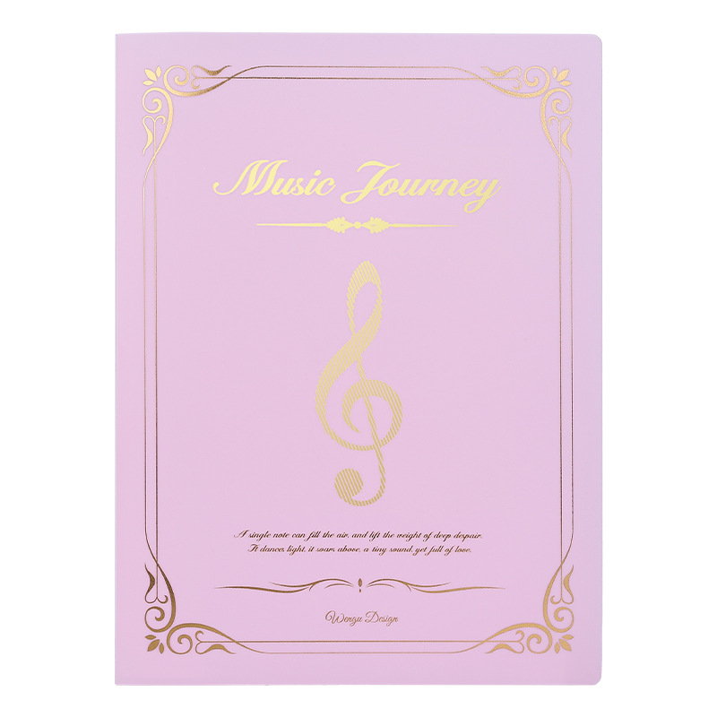 Carpeta de partituras de música Clip de libro de partituras de estudiante Partitura de piano A4 Folleto de información Inserto Bolsa de archivos Piano Canciones Clip