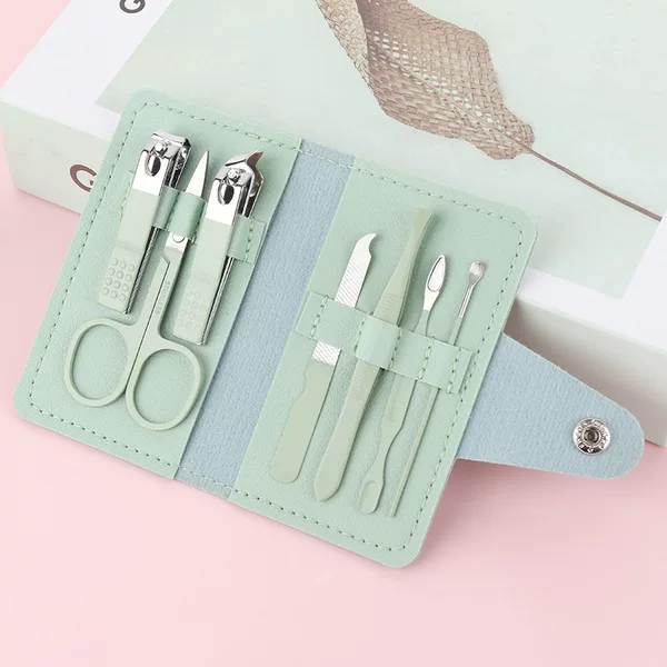 Nail Clipper Set 7-Piece Set Half-Fold Package Household Nail Clipper Set Nail Clipper Set Promotional Gift Printed Logo
