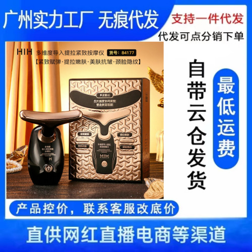 HIH multi-dimensional imported beauty instrument Dolphin bionic design sonic vibration lifting and fitting facial massager