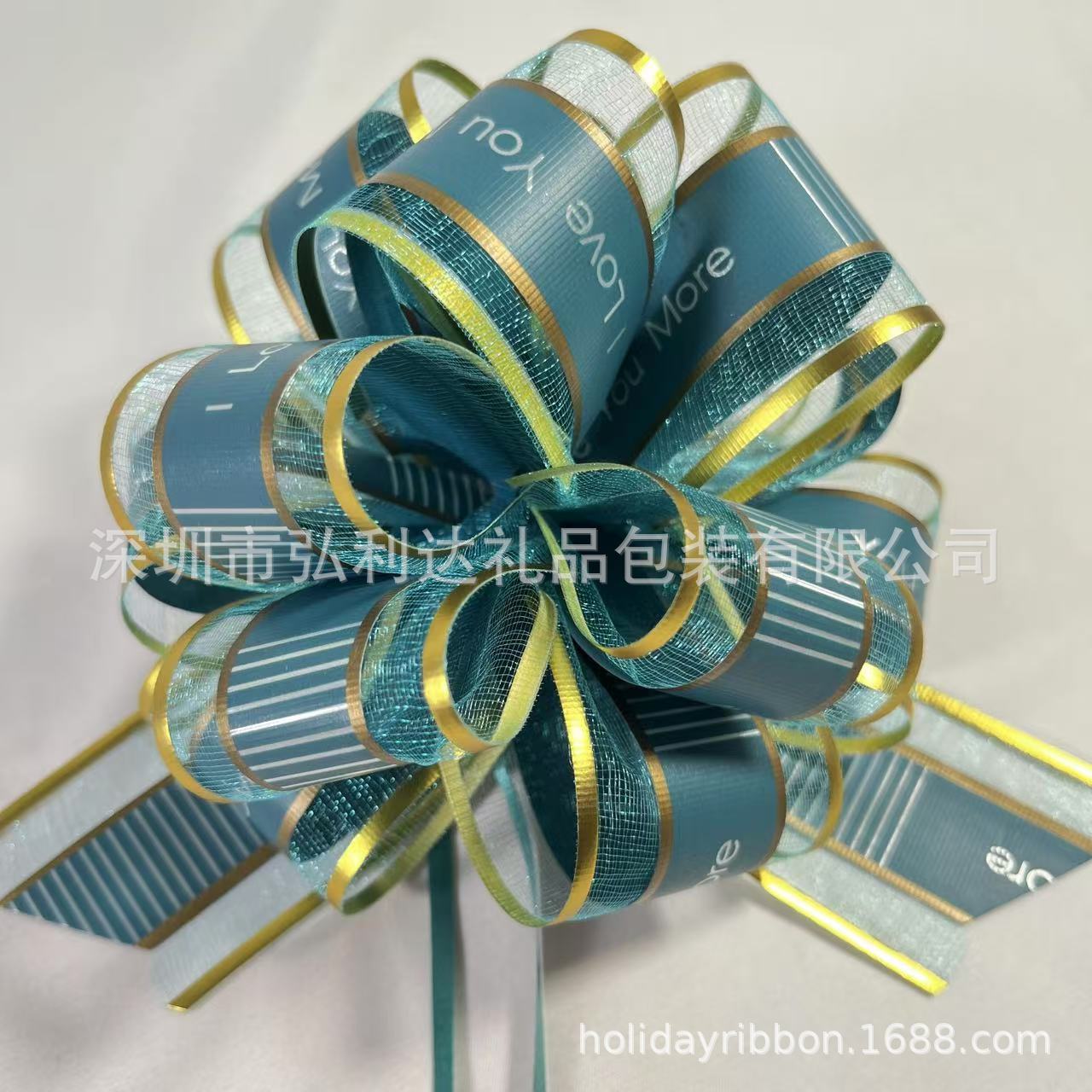 Flor de nieve de mano de cinta de color de flor de la decoración de la caja de regalo del día de San Valentín de boda manija decoración de arco