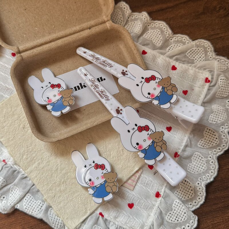 Spring New Acrylic White Bunny Cat Large Hair Clip Cartoon Cute Girl Bangs Hairpin Hair Accessory Clip Spring New Acrylic White Bunny Cat Large Hair Clip Cartoon Cute Girl Bangs Hairpin Hair Accessory Clip
