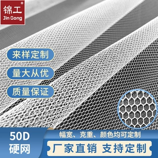 纱窗渔网布校服网纱面料运动速干蚊帐布料洗衣袋涤纶50D硬网定制