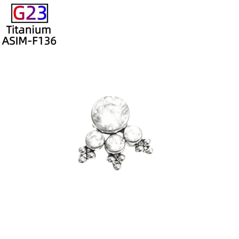16G labret stud size and finish detail