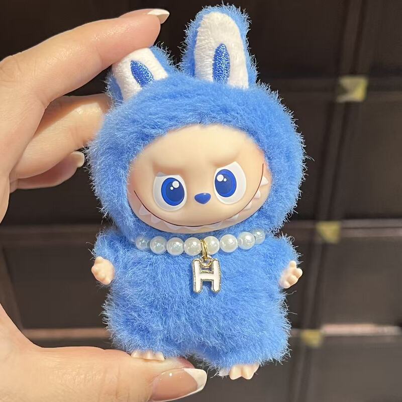 mini版labubu4代珍珠项链迷你拉布布挂件26个字母吊坠配件娃衣|undefined