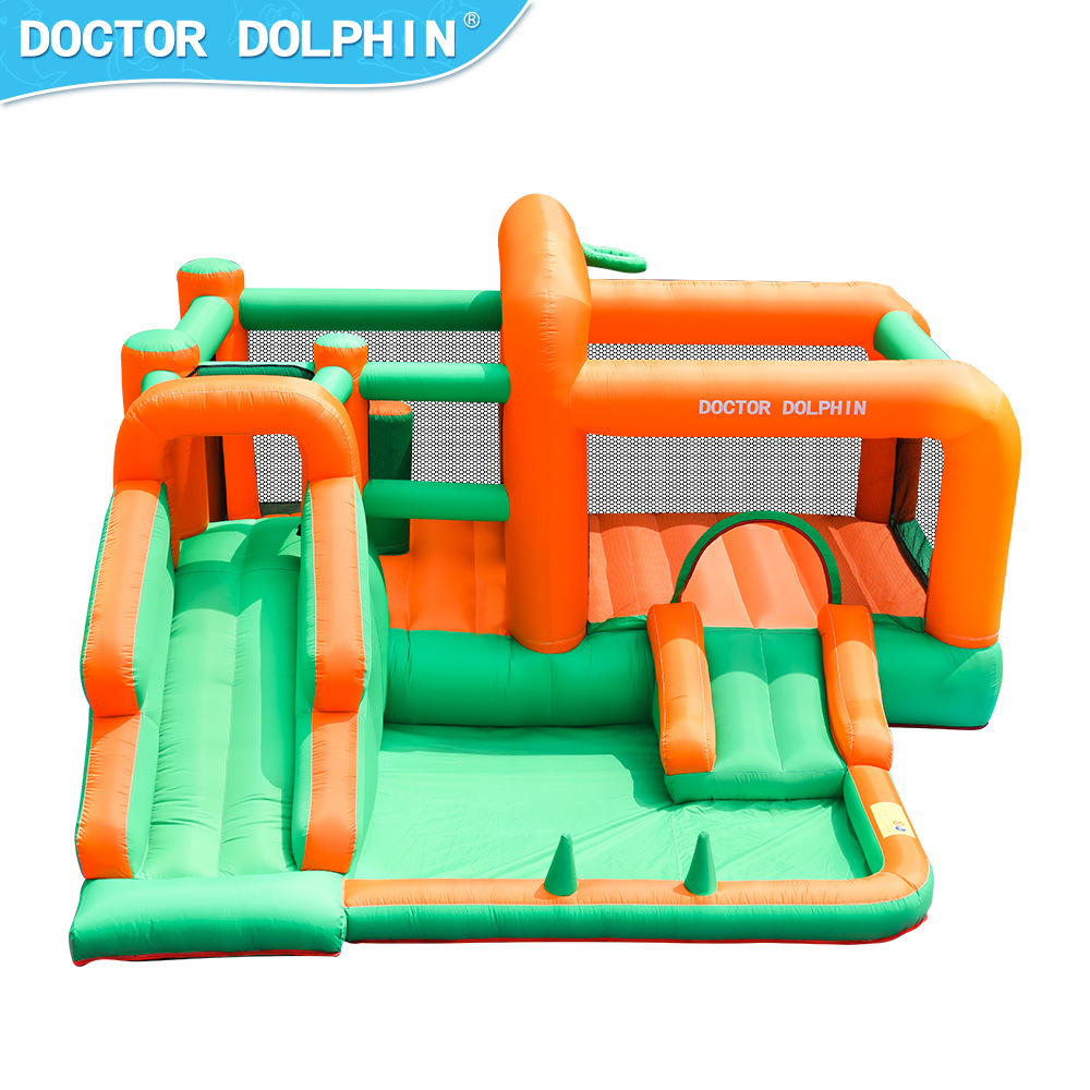 Doctor Delfín | Trampolín inflable infantil, castillo pequeño, tobogán inflable para el hogar