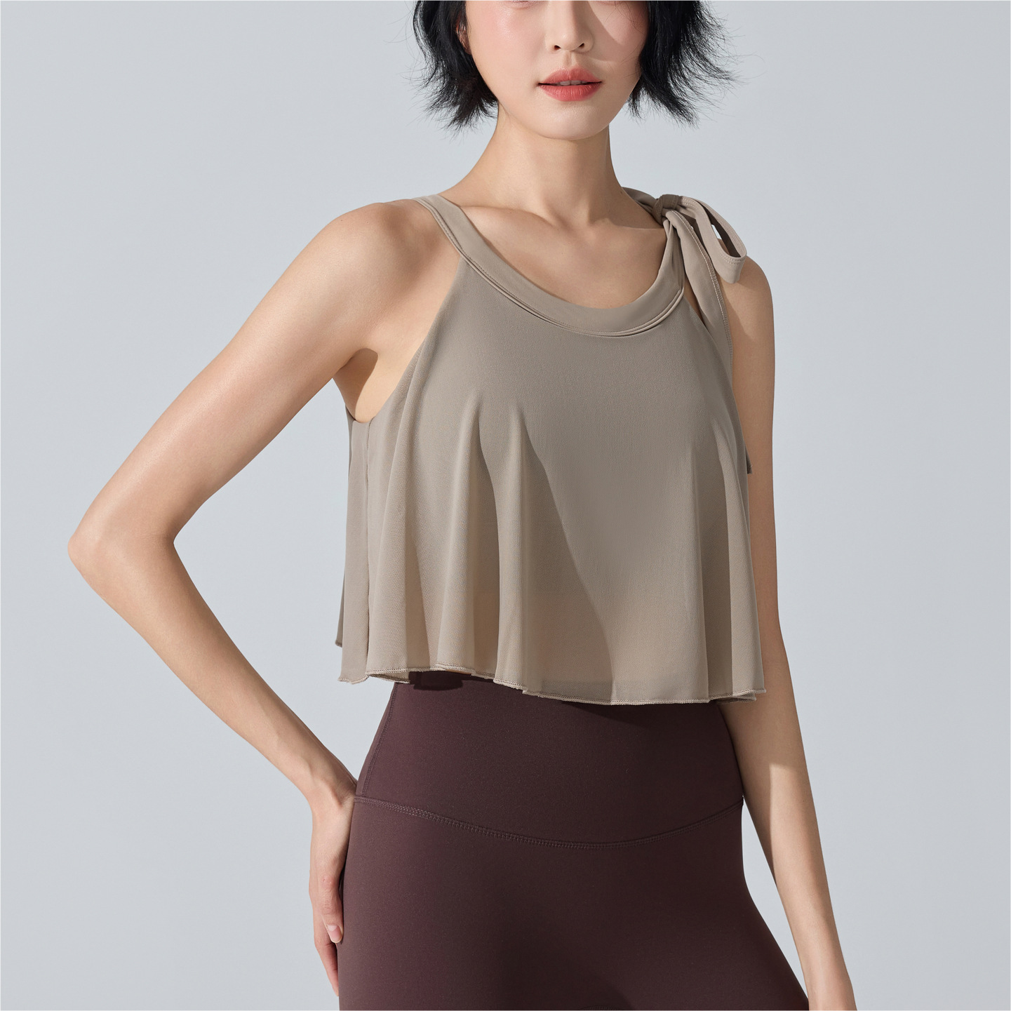 ropa interior deportiva transfronteriza femenina espalda antichoque una taza fija de malla sujetador chaleco pilates ropa de yoga