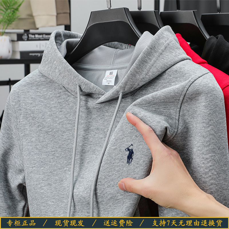 [Outlet Brand Discount] Paul Cotton Hooded Sweatshirt for Men, New Spring and Autumn American-Style Casual Loose Pullover