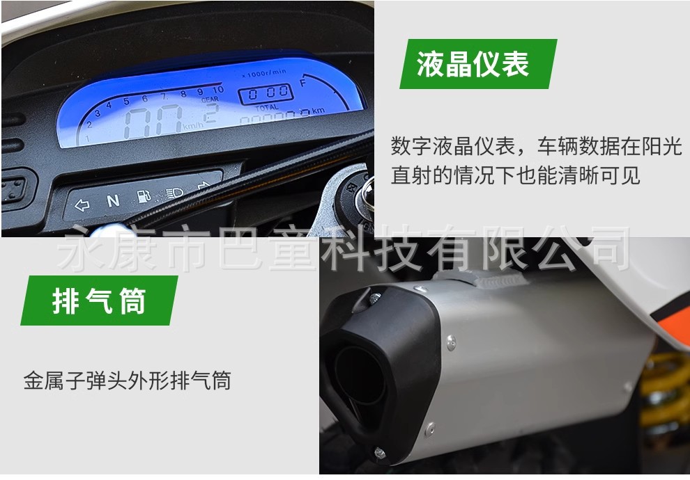 Export Version of Zongshen Water-Cooled 300Cc New Water-Cooled Off-Road Fuel Motorcycle High-Speed Climbing Mountain Stunt Car