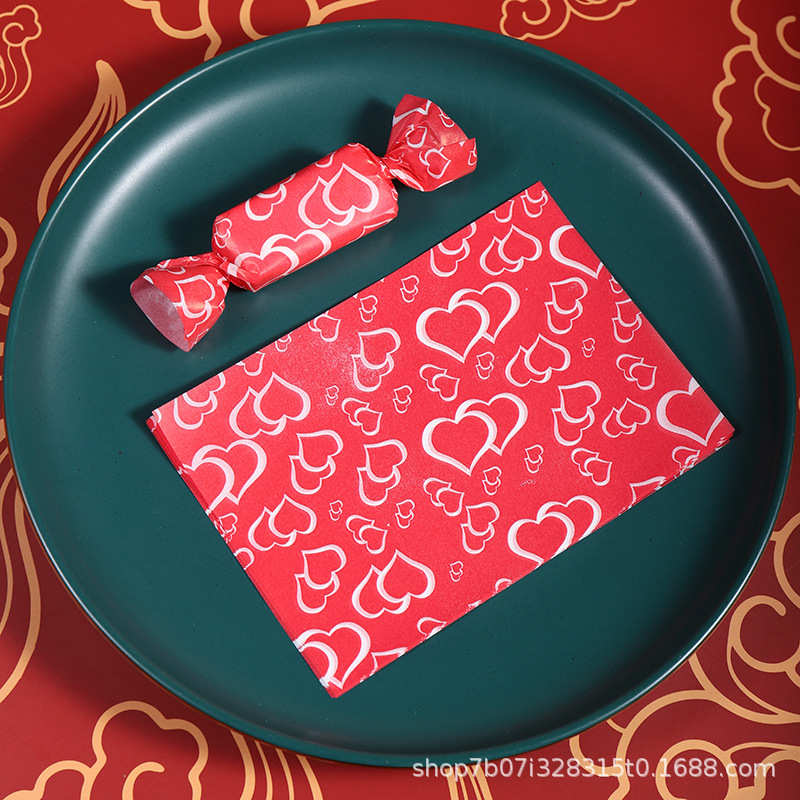 Papel de embalaje de papel de turrón embalaje de papel de caramelo embalaje de papel de turrón papel de caramelo de arroz glutinoso 100 piezas