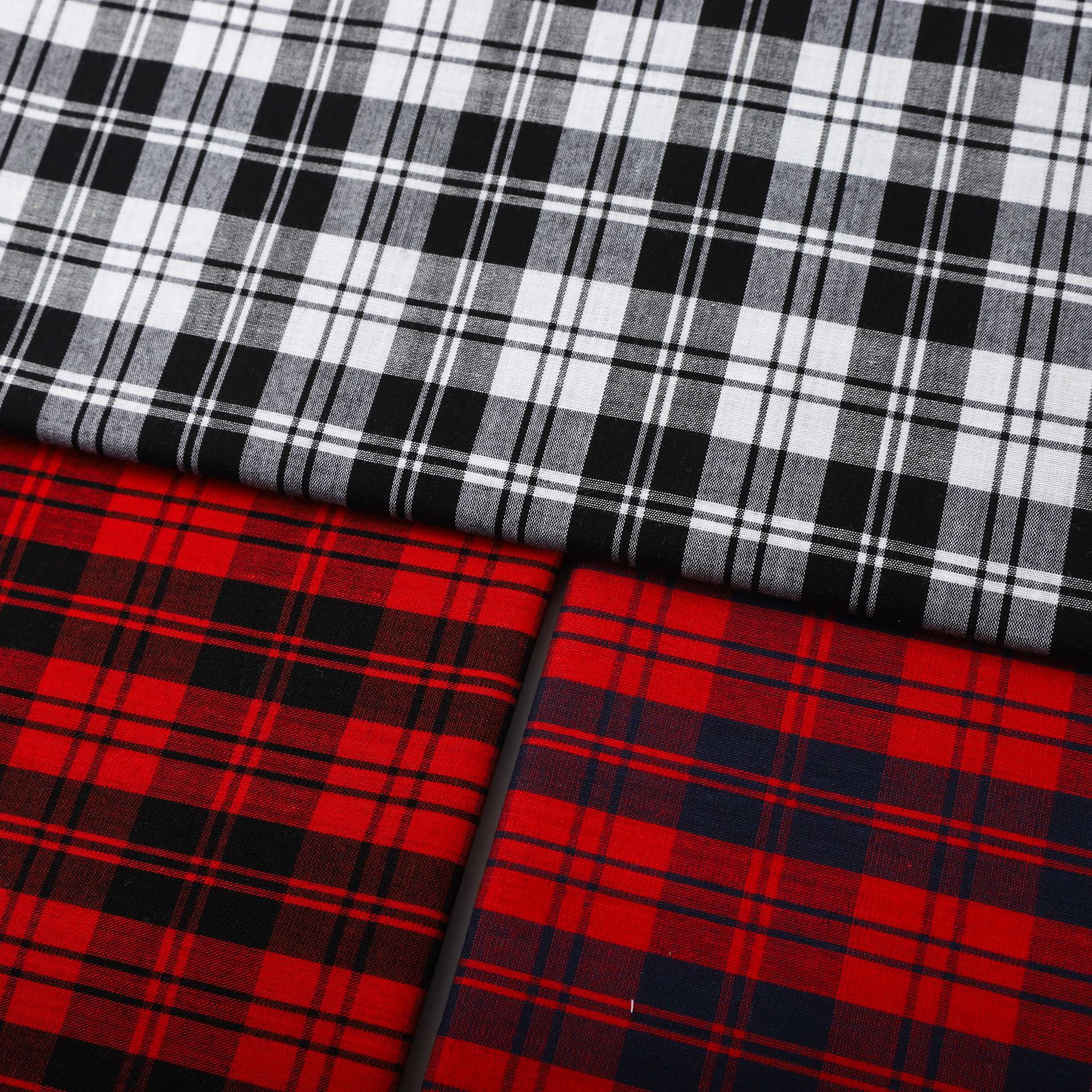 春夏女装格子衬衫上衣 梭织格子布 TC磨毛平纹JK裙子 学生童装校