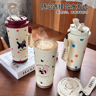 316 Seamless Stainless Steel Thermos High Color Value Portable Coffee Cup for Men and Women Apple Accompanying Gift Thermos Cup