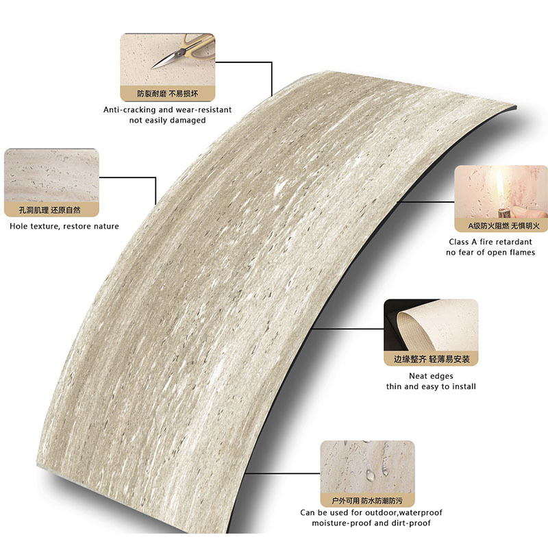 piedra de agujero suave impresa 3D piedra de agujero piedra de porcelana suave piedra flexible pu piedra de pared decoración nuevo material ladrillo de pared exterior