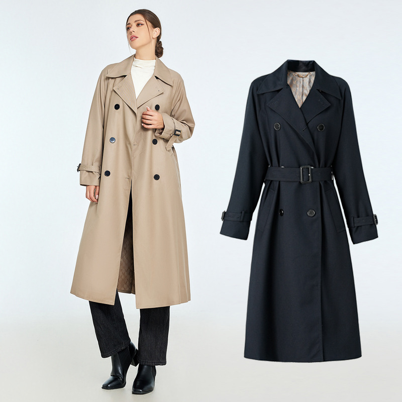 In Stock - Women's Trench Coat 2025 Spring and Autumn Long Style High-End British Style Elegant and Noble Coat British Style In Stock - Women's Trench Coat 2025 Spring and Autumn Long Style High-End British Style Elegant and Noble Coat British Style