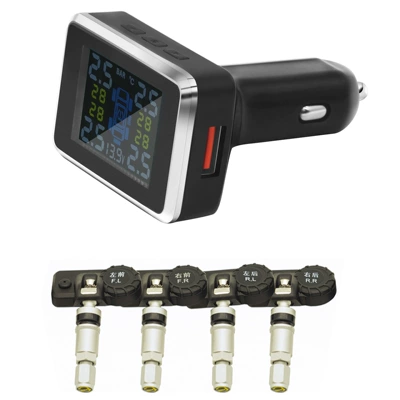 Cigarette lighter tire pressure TPMS Tire pressure monitoring system - cigarette-lighter-tire-pressure-built-in