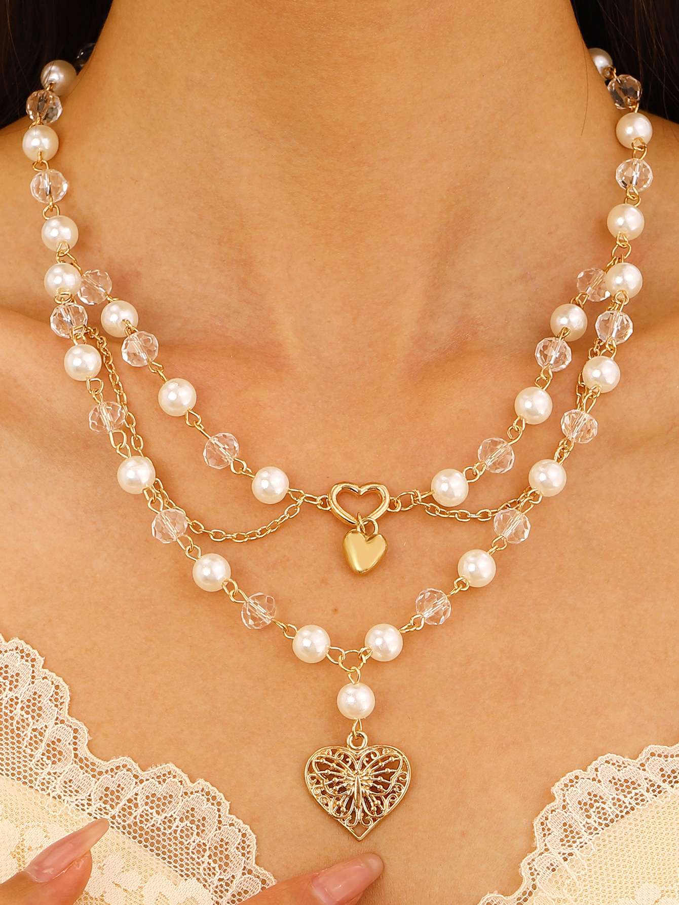 Luxe parelketting voor dames met magnetische sluiting_voghion.com