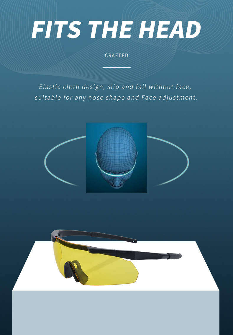 Outdoor Live CS Tactical Shooting Explosion proof Glasses Riding Windproof and Dustproof Goggles Set_voghion.com