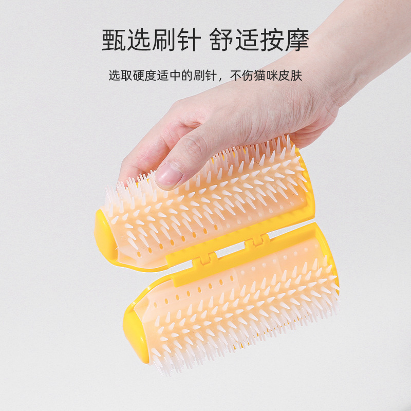 Gato esquina de la pared de la pelo de frotar, pellizco de pellizco, artefacto mágico de masaje para mascotas, cepillo de pellizco flotante, artículos para mascotas