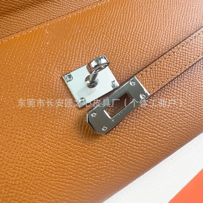 H缝线真皮长款钱包两折多卡位皮夹证件机票零钱收纳钱夹女大容量|undefined
