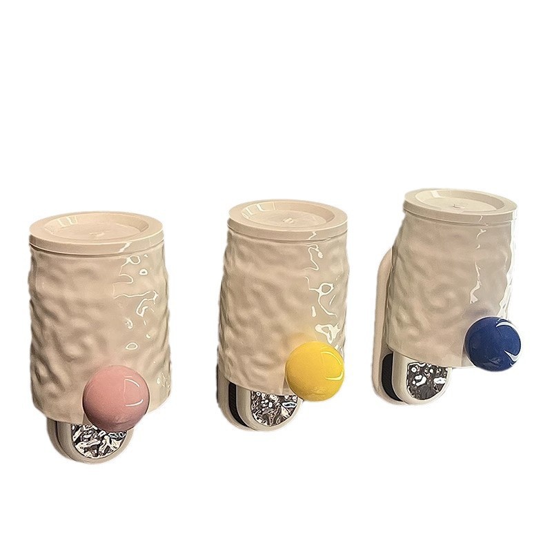 cepillo de dientes eléctrico de baño pasta de dientes estante inodoro sin agujeros colgando pared enjuague bucal cepillo de dientes taza colgando percha de alto valor facial