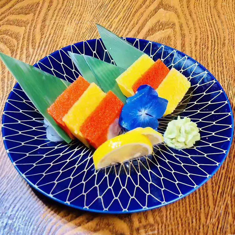 新中日式创意陶瓷餐具金枪河豚鱼刺身料理盘炒饭多用圆形菜盘寿司