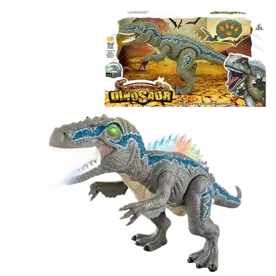 Transfronterizo Amazonas control remoto dinosaurio pulverización juguete raptor simulación de sonido caminando función juguete modelo eléctrico